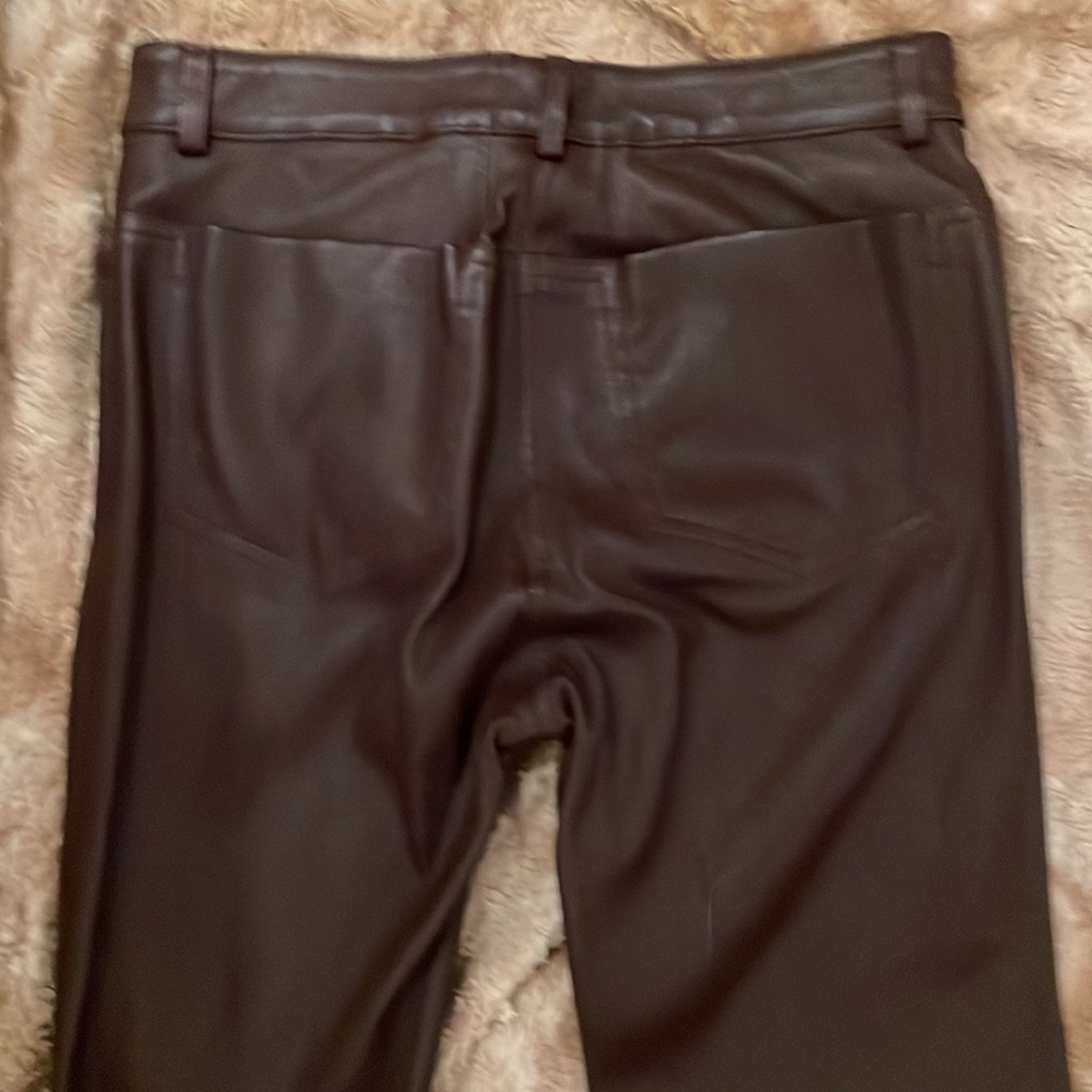Alexander wang lamb skin leather pants burgundy size 6 brand new - Picture 6 of 7